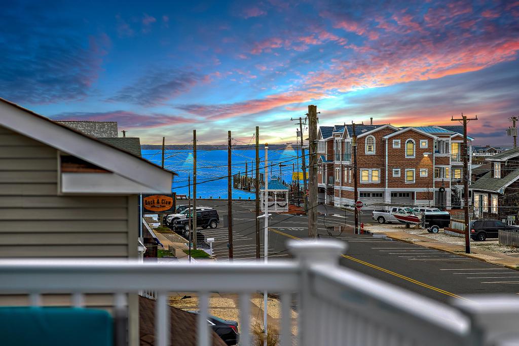 Bay sunset view from the deck